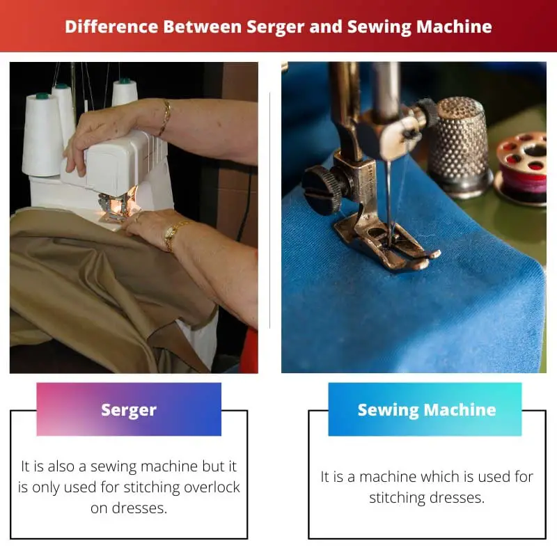 Diferença entre serger e máquina de costura
