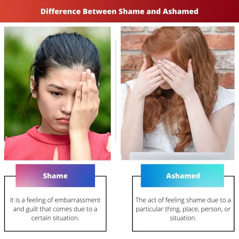 Verschil tussen schaamte en schaamte