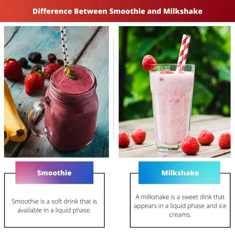 Différence entre smoothie et milkshake
