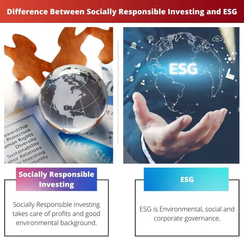 Difference Between Socially Responsible Investing and ESG