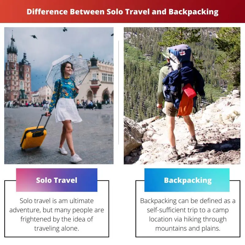 Diferencia entre viajar solo y mochilero