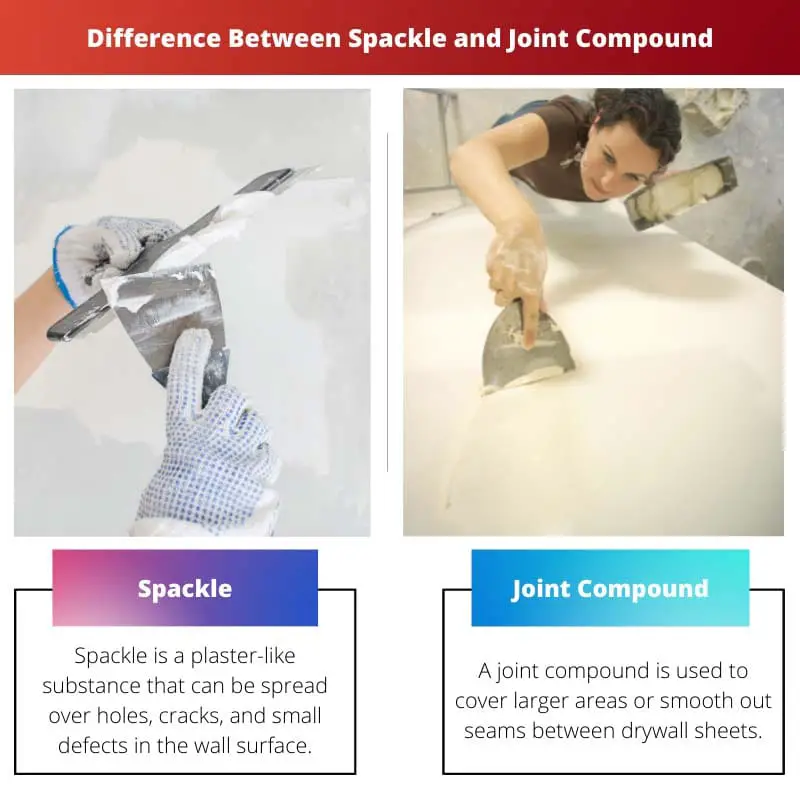 Différence entre Spackle et composé à joints