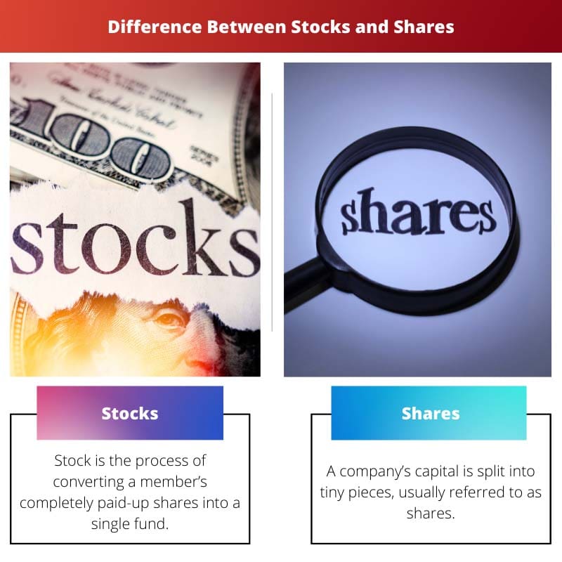 स्टॉक और शेयरों के बीच अंतर