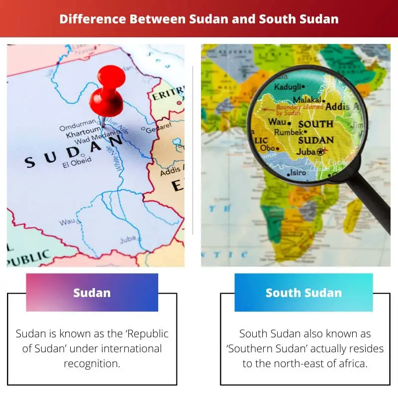Différence entre le Soudan et le Soudan du Sud