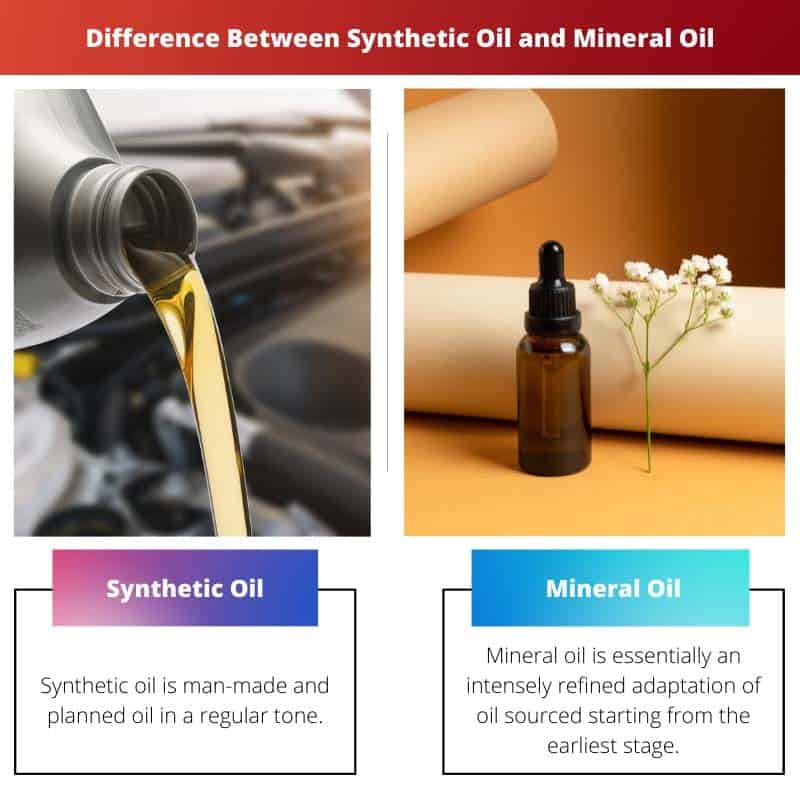 Différence entre l'huile synthétique et l'huile minérale