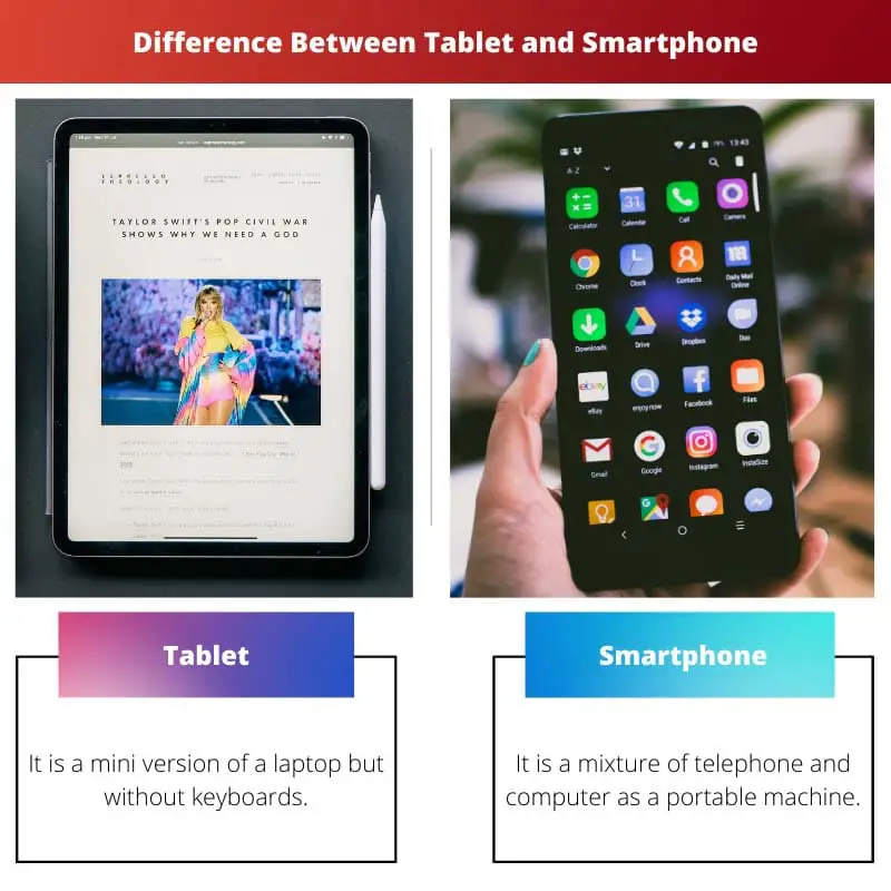 Difference Between Tablet and Smartphone