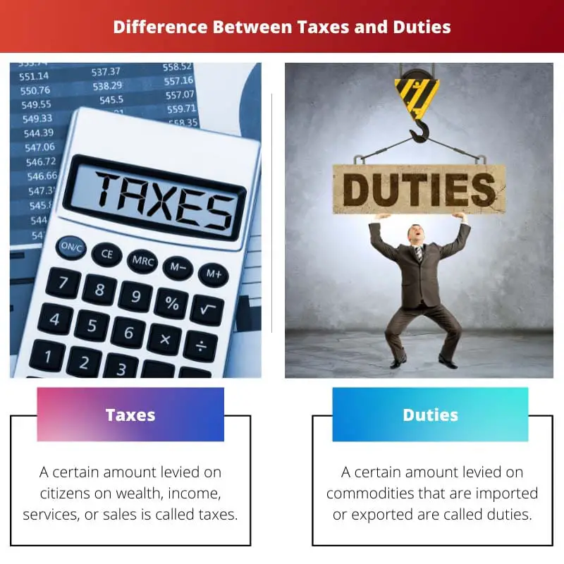 Difference Between Taxes and Duties