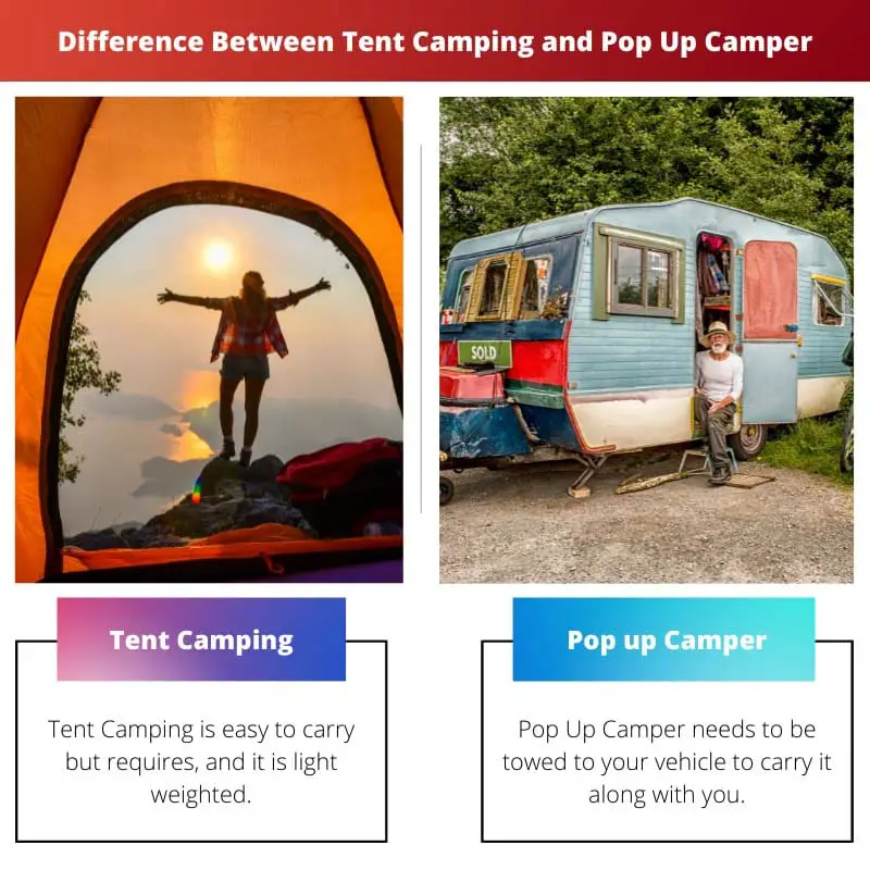 Difference Between Tent Camping and Pop Up Camper