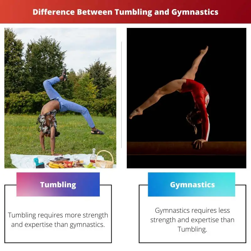 Verschil tussen tuimelen en gymnastiek