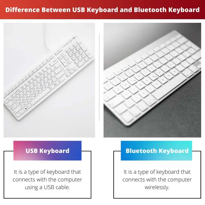 Unterschied zwischen USB-Tastatur und Bluetooth-Tastatur