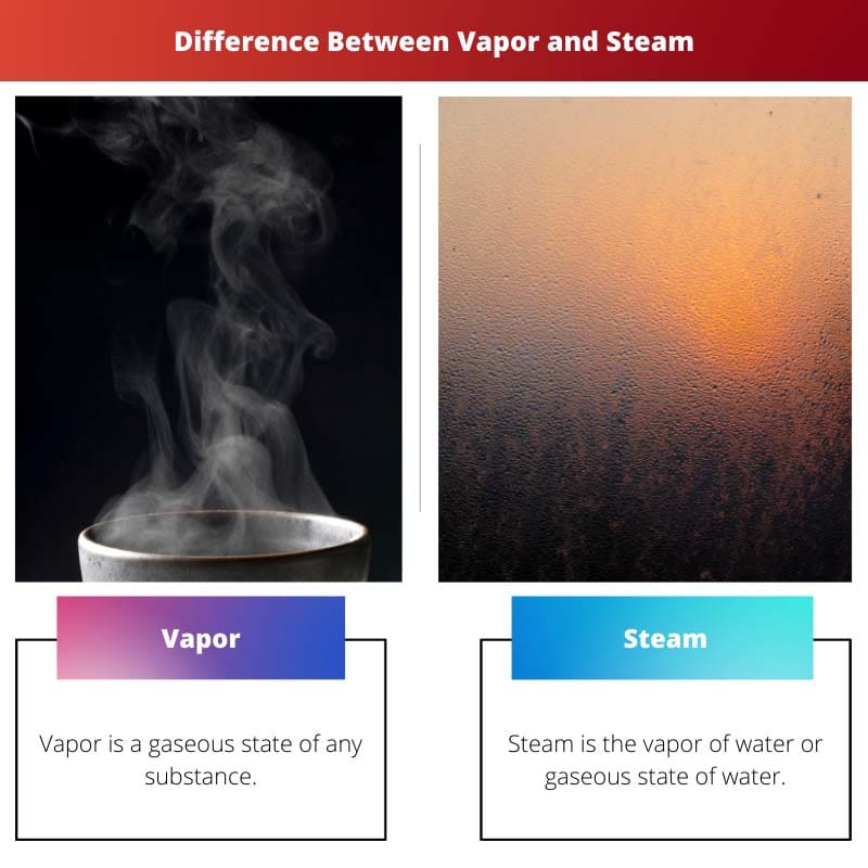 Diferencia entre vapor y vapor