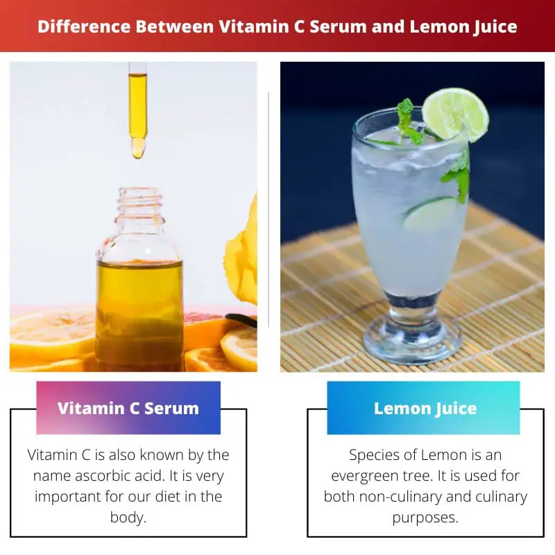 Difference Between Vitamin C Serum and Lemon Juice