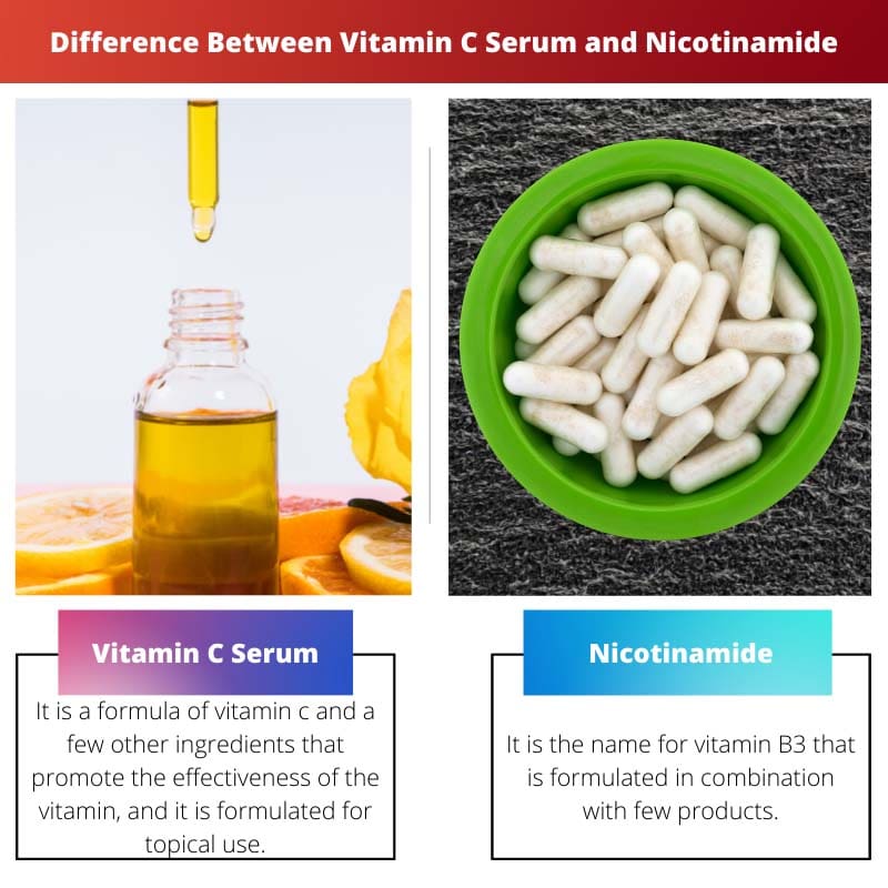 Difference Between Vitamin C Serum and Nicotinamide