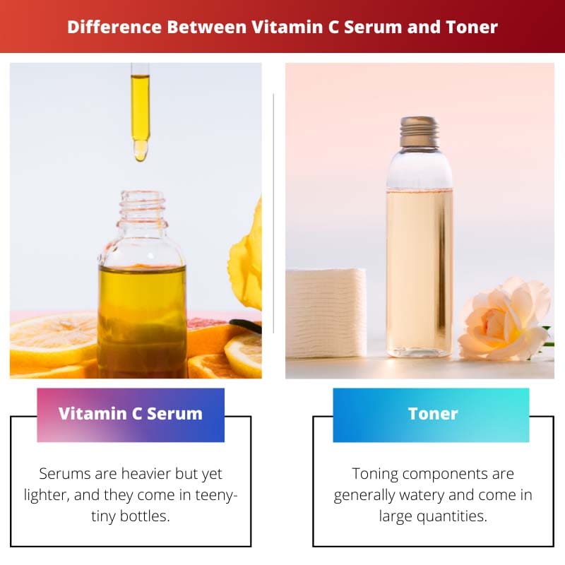 Differenza tra siero e toner alla vitamina C