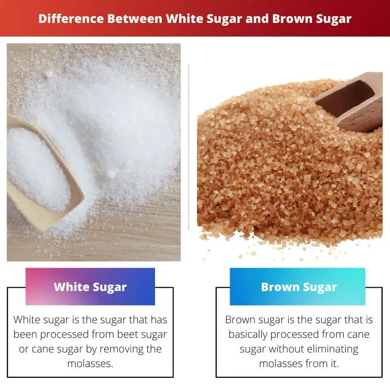 Разница между белым сахаром и коричневым сахаром