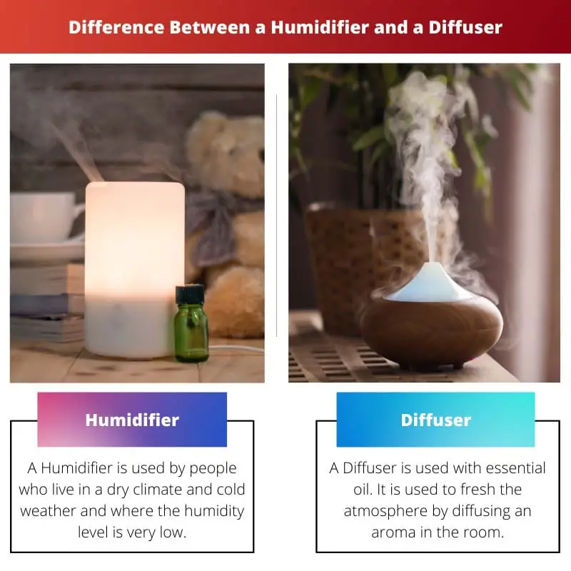 Difference Between a Humidifier and a Diffuser