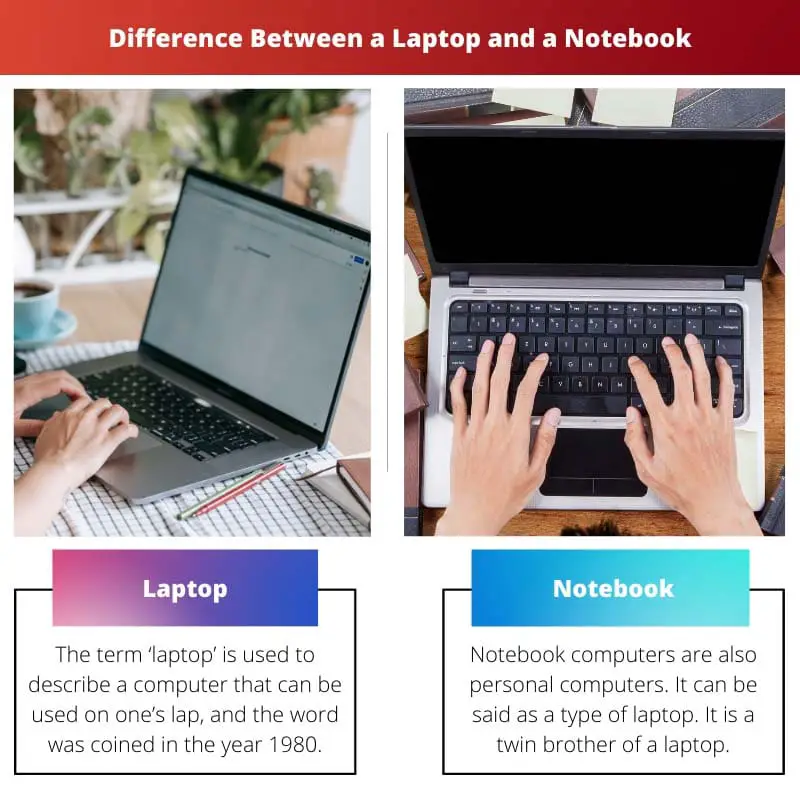 Diferença entre um laptop e um notebook