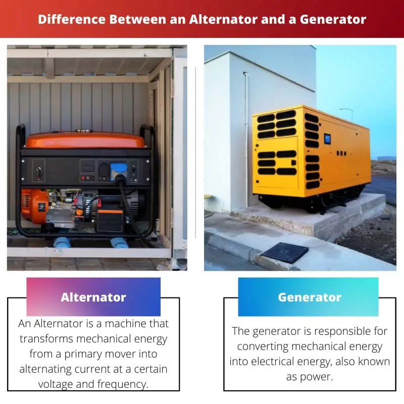 Difference Between an Alternator and a Generator