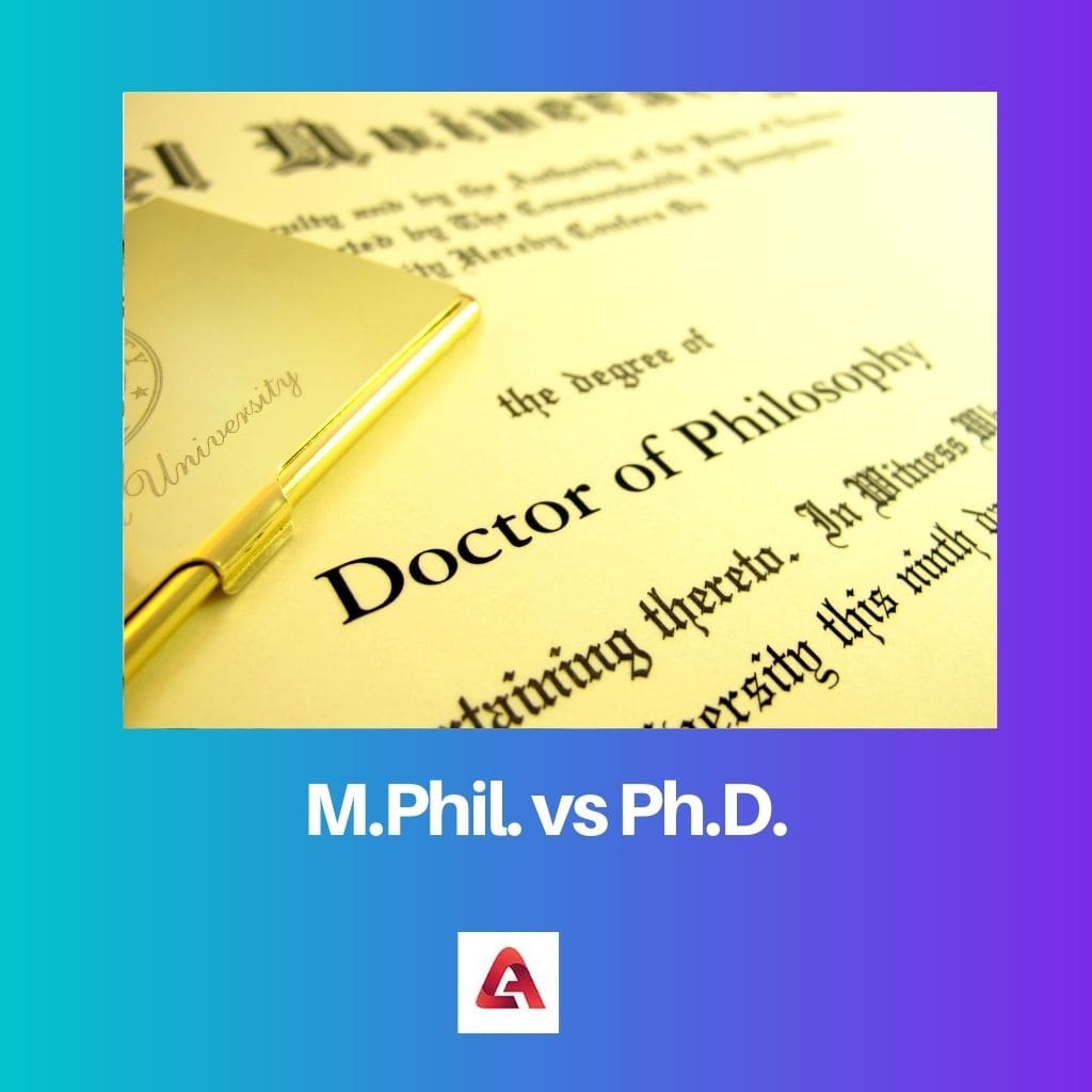 M.Phil . vs Ph.D.