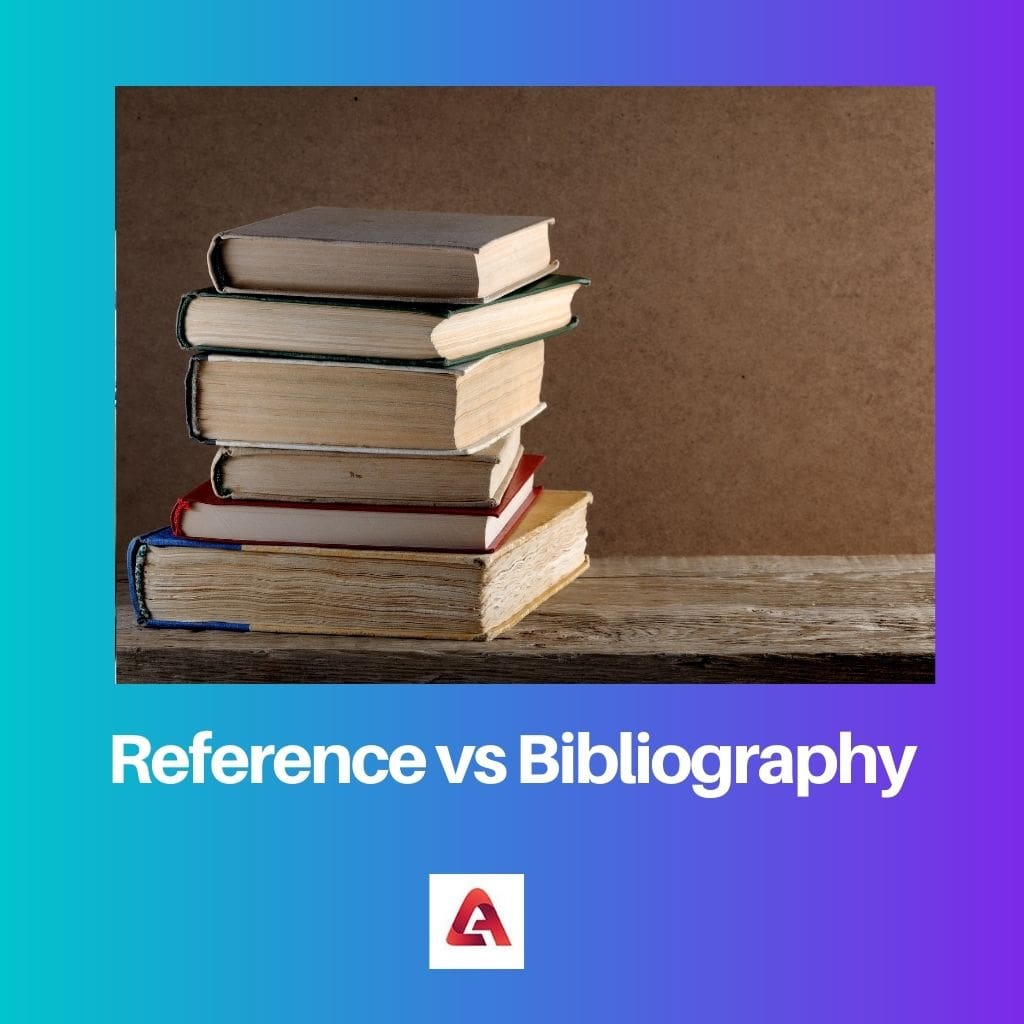 Reference vs Bibliography