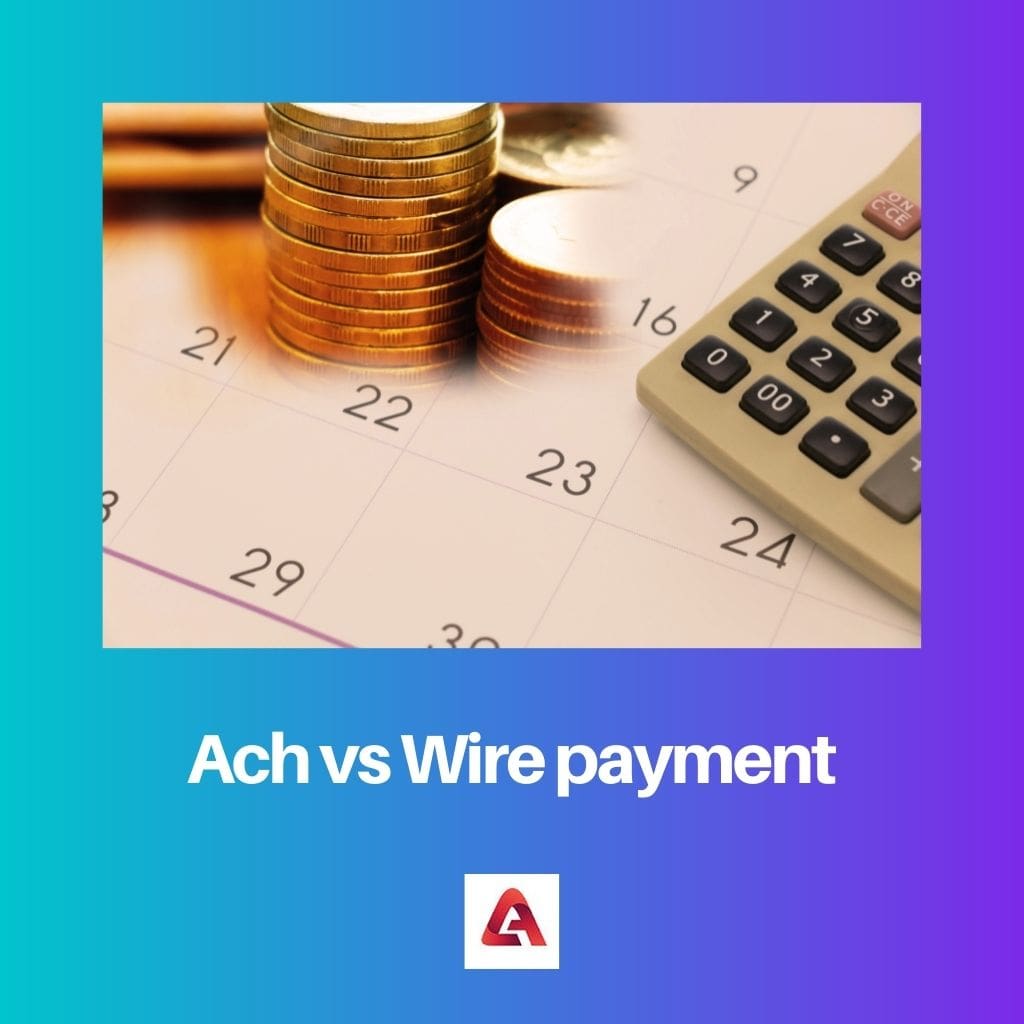 Ach vs pagamento tramite bonifico