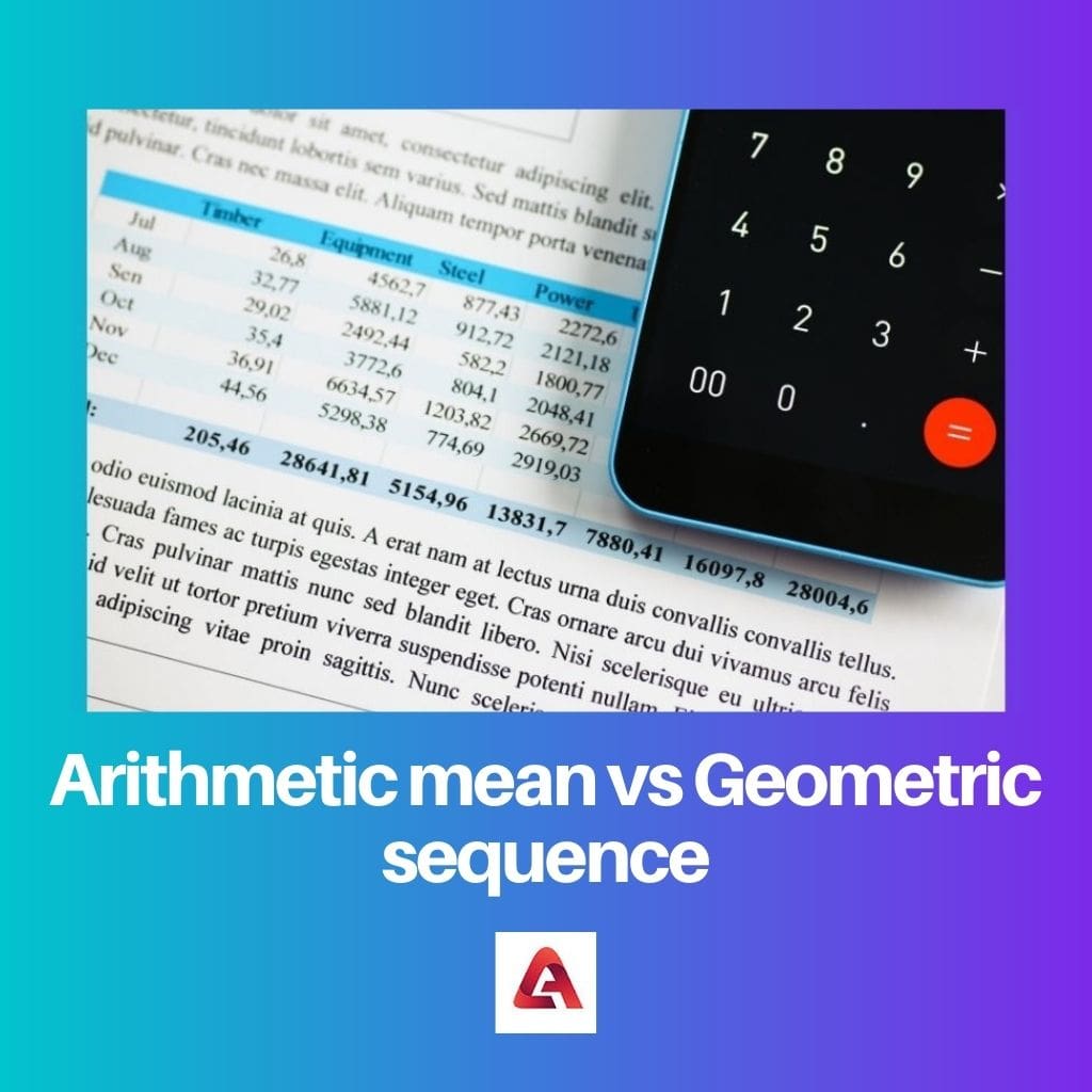 Media aritmética vs secuencia geométrica