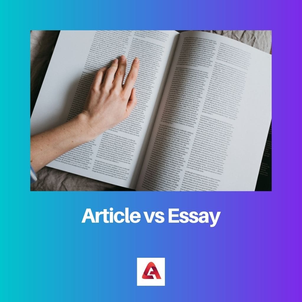what's the difference between an article and an essay