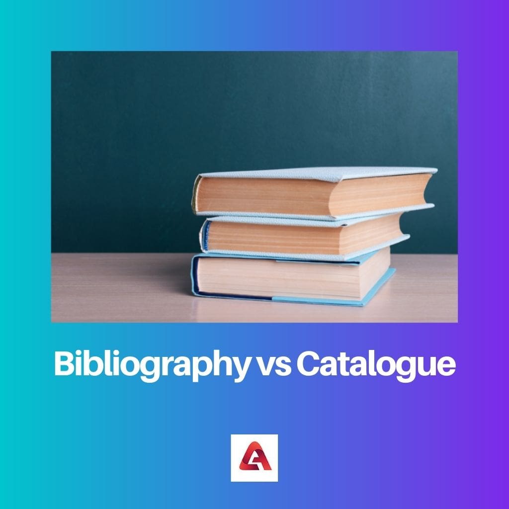 Bibliography vs Catalogue