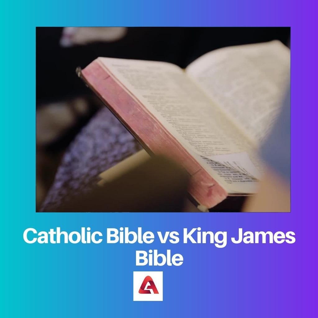 Katholische Bibel gegen King James Bibel