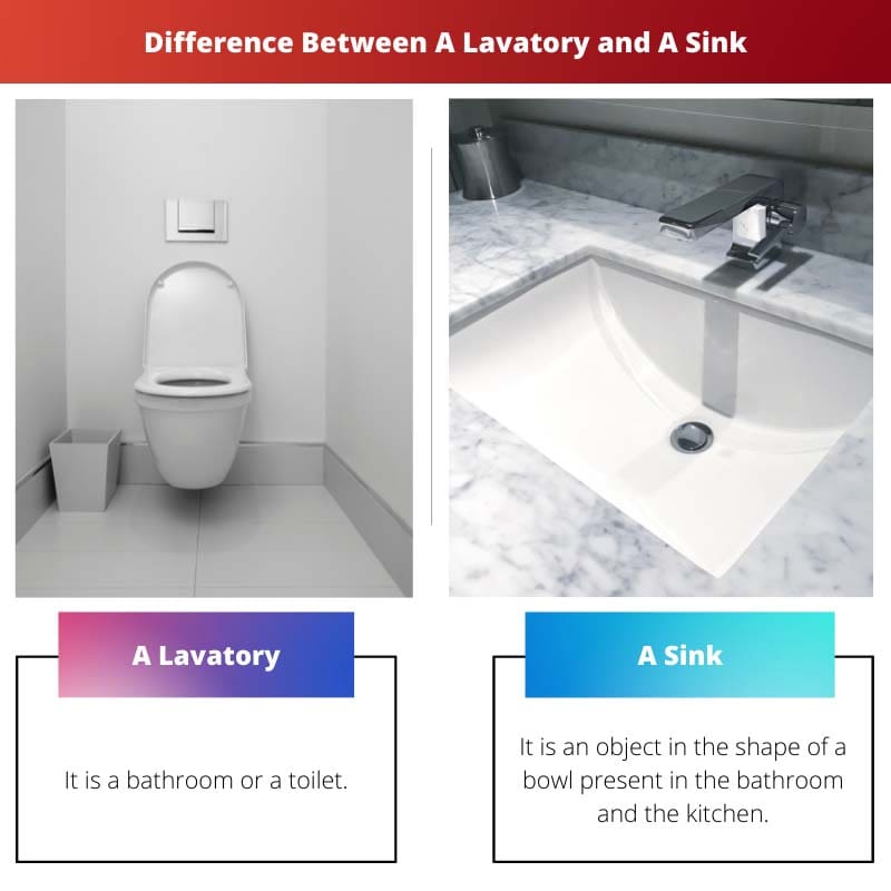 Difference Between A Lavatory and A Sink