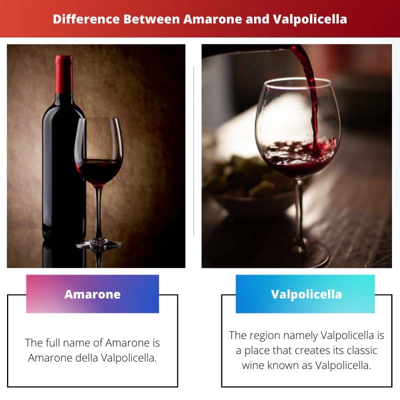 Sự khác biệt giữa Amarone và Valpolicella