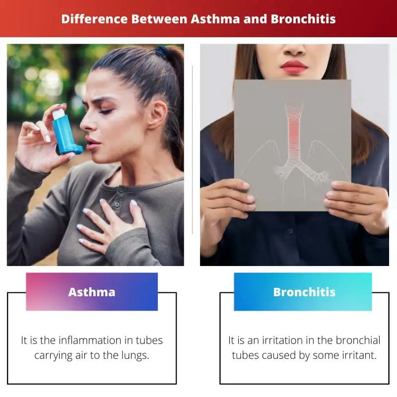 Atšķirība starp astmu un bronhītu