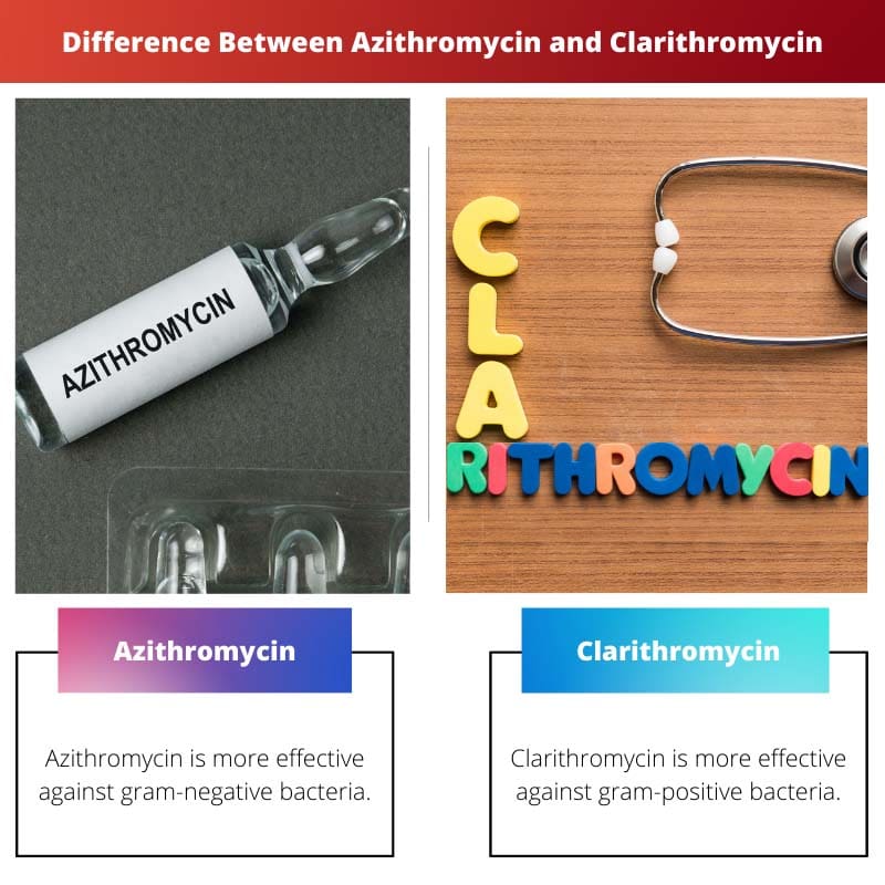 Differenza tra azitromicina e claritromicina