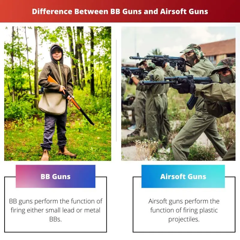 Rozdíl mezi BB zbraněmi a airsoftovými zbraněmi