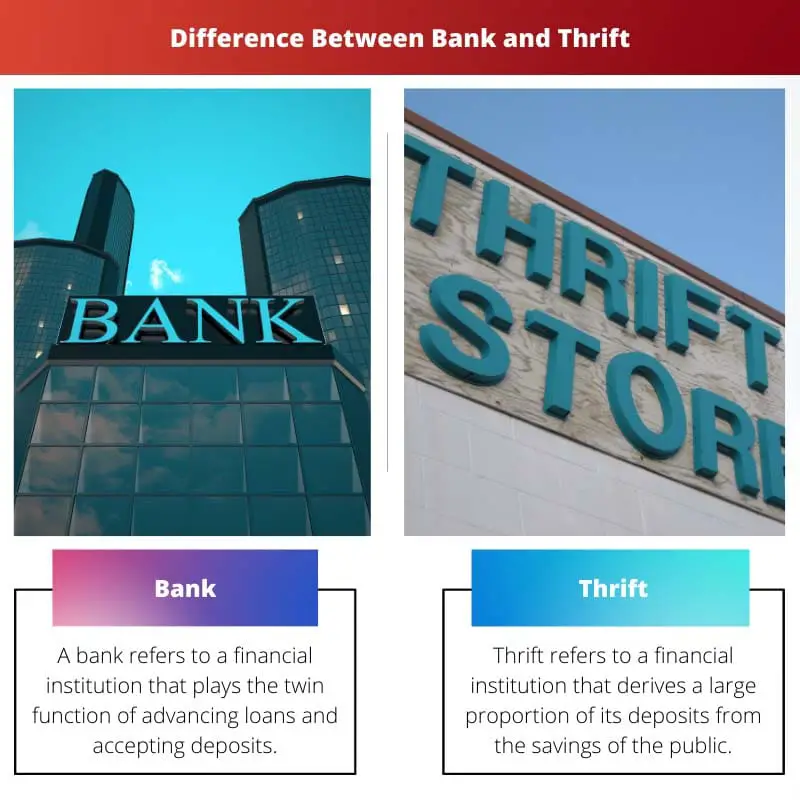 Difference Between Bank and Thrift