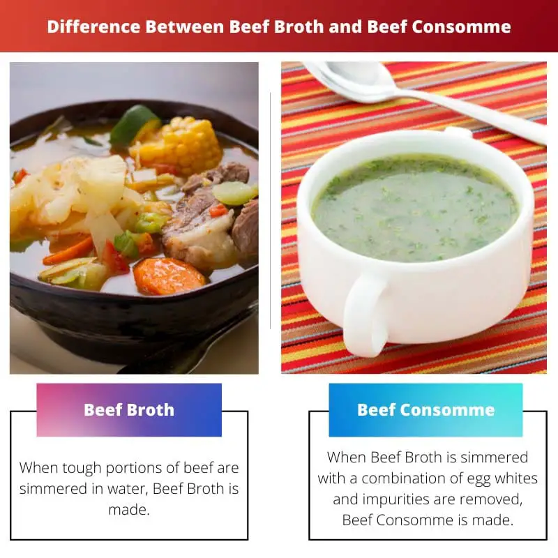 Difference Between Beef Broth and Beef Consomme