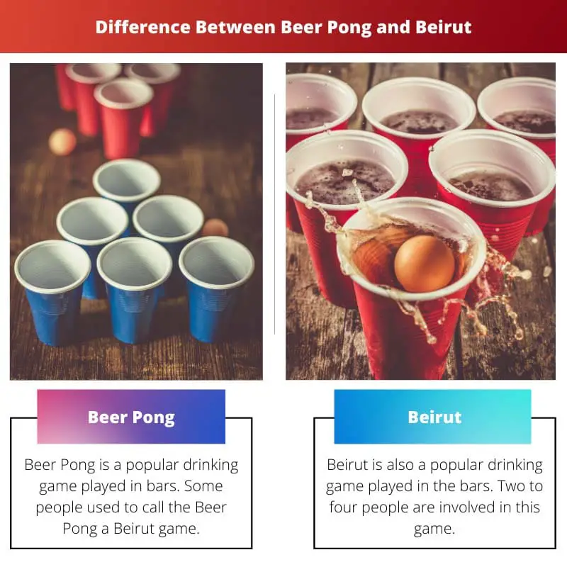 Différence entre Beer Pong et Beyrouth