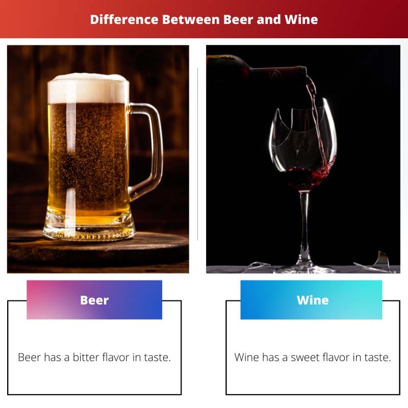 Différence entre la bière et le vin