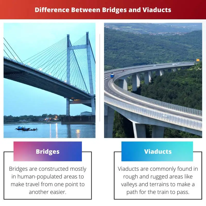 Разница между мостами и виадуками