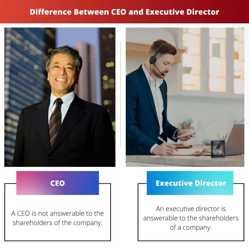 Razlika između izvršnog direktora i izvršnog direktora