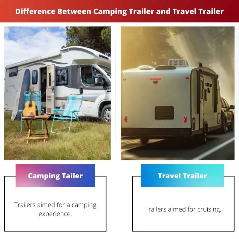 Verschil tussen kampeeraanhangwagen en reisaanhangwagen