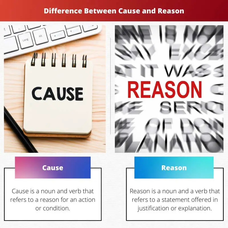 Diferencia entre causa y razón