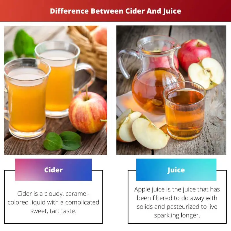 Difference Between Cider And Juice