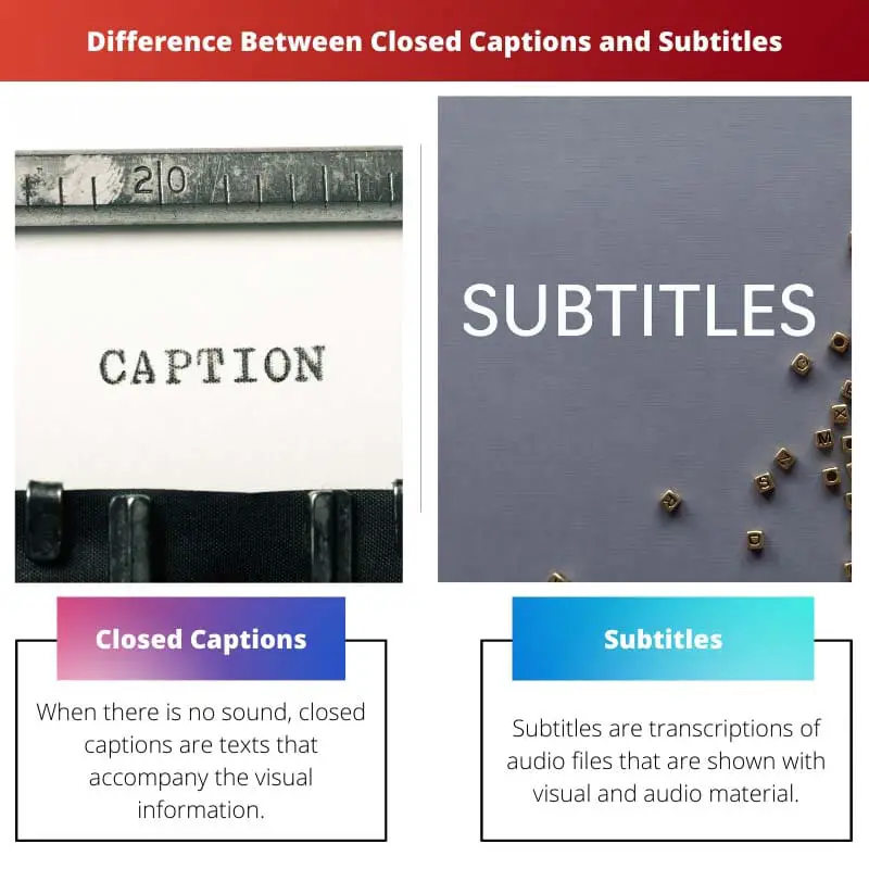 Difference Between Closed Captions and Subtitles