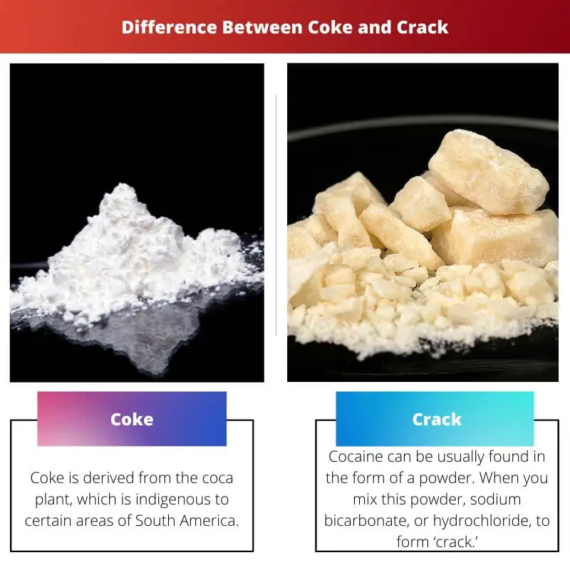Diferencia entre coca cola y crack