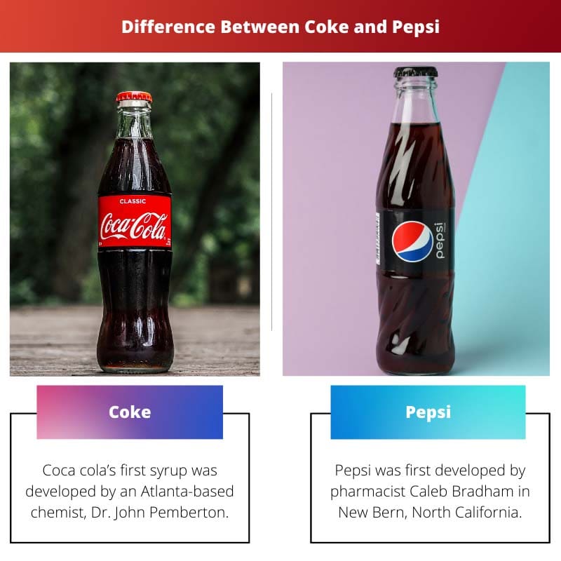 कोक और पेप्सी के बीच अंतर