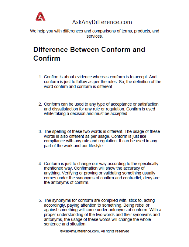 difference-between-conform-and-confirm