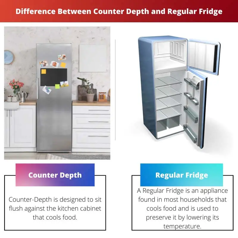 Difference Between Counter Depth and Regular Fridge