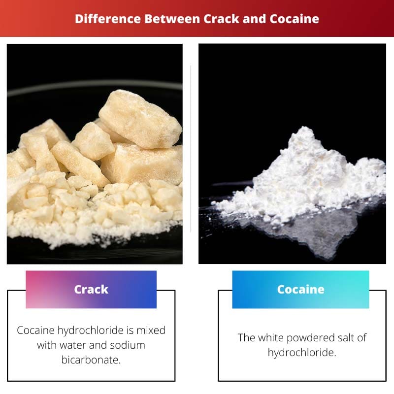 Sự khác biệt giữa Crack và Cocaine