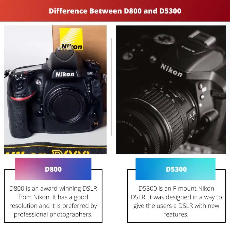 Difference Between D800 and D5300